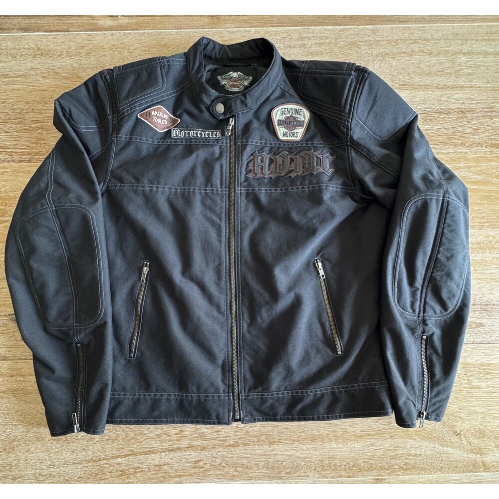 NWOT Harley Davidson Women L Black Textile Motorcycle Jacket Miss Enthusiast